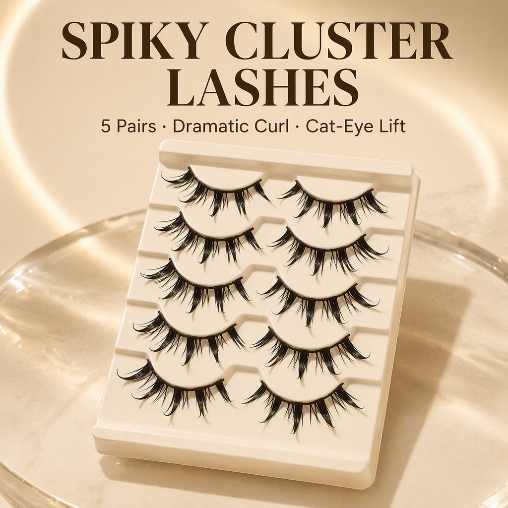 Eyelash Extension Japanese Style - رموش صناعية للتنكر، 5 قطع، بتصميم