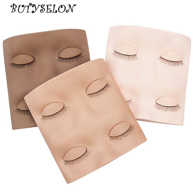Eyelash Extension Model - مجموعة أزياء لرأس الرموش من السيليكون