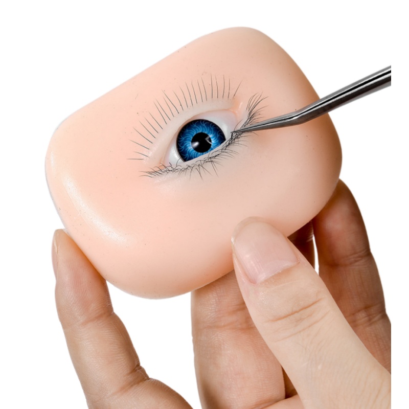Eyelash Extension Open Eye - رأس مانيكان واقعي ثلاثي الطبقات من