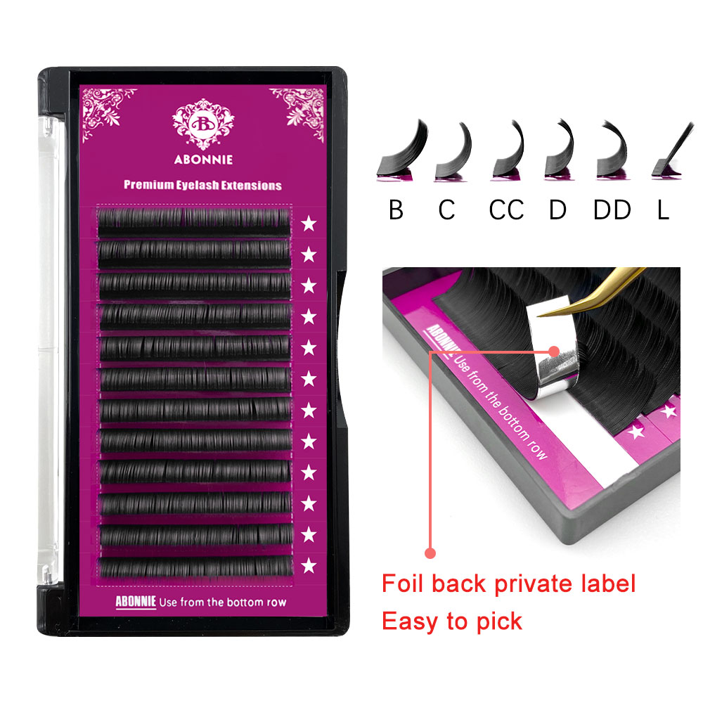 Eyelash Extensions Classic - Abonnie B Curl 8-15mm رموش فردية