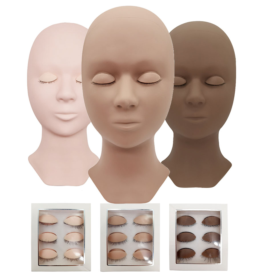 Eyelash Extension Model - عارضة أزياء للتدريب على رأس السيليكون