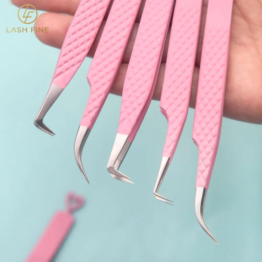 على شكل قلب رمش ملحقات الملقط  - مراجعة Eyelash Extension Volume وسعره