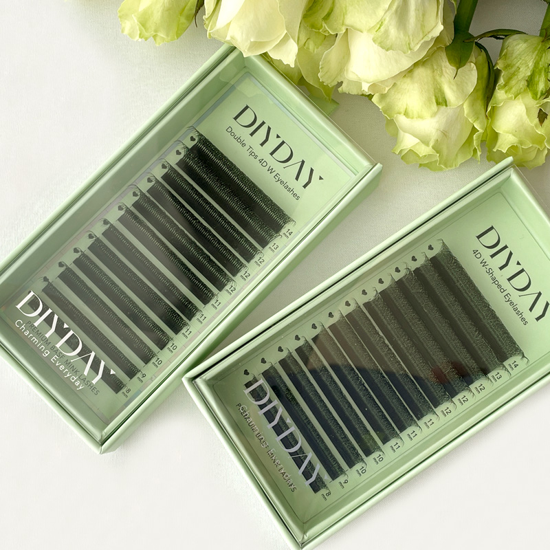 DIYDAY W على شكل رمش تمديد مسب - مراجعة Eyelash Extension Yy وسعره