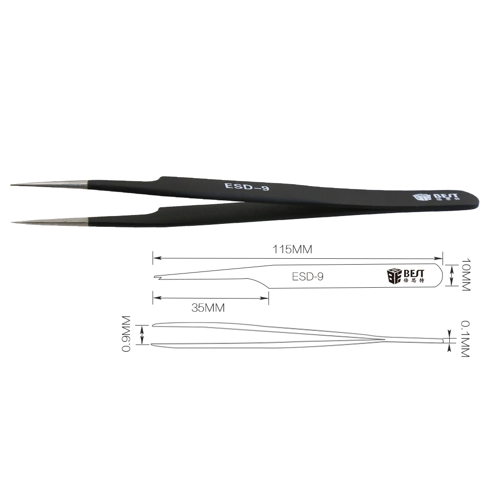 BST-ESD-9 ملاقط مضادة للكهرباء - مراجعة Eyelash Extension In Chinese وسعره