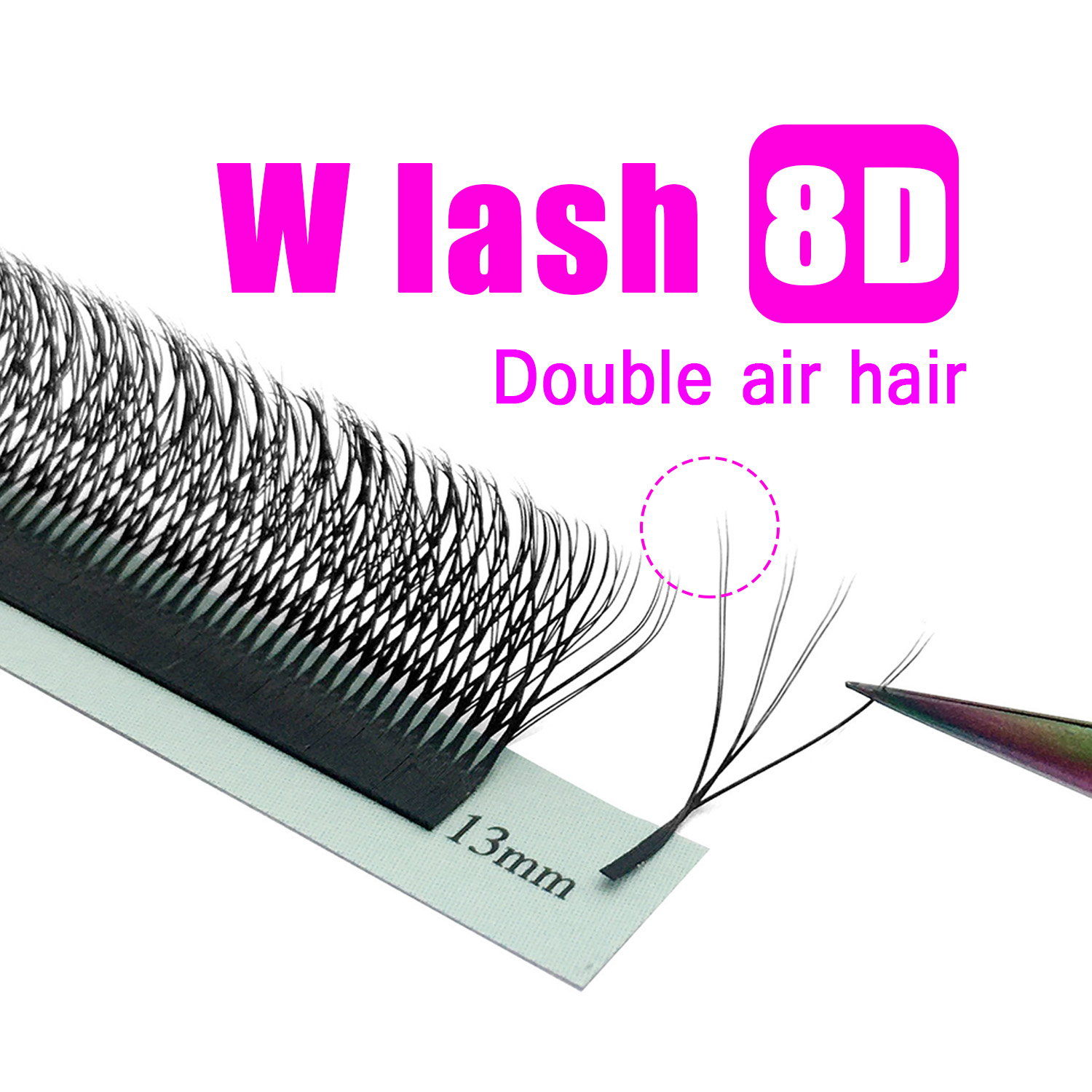 جديد 8D واط شكل لاش تمديد مزدو - مراجعة Eyelash Extension Yy وسعره