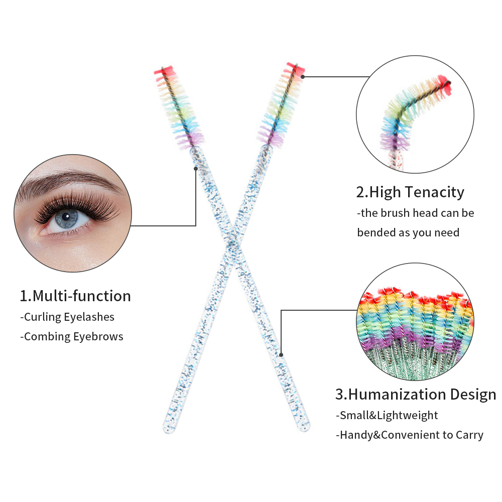 50 قطعة فرشاة رموش كريستالية ق - مراجعة Eyelash Extension London وسعره