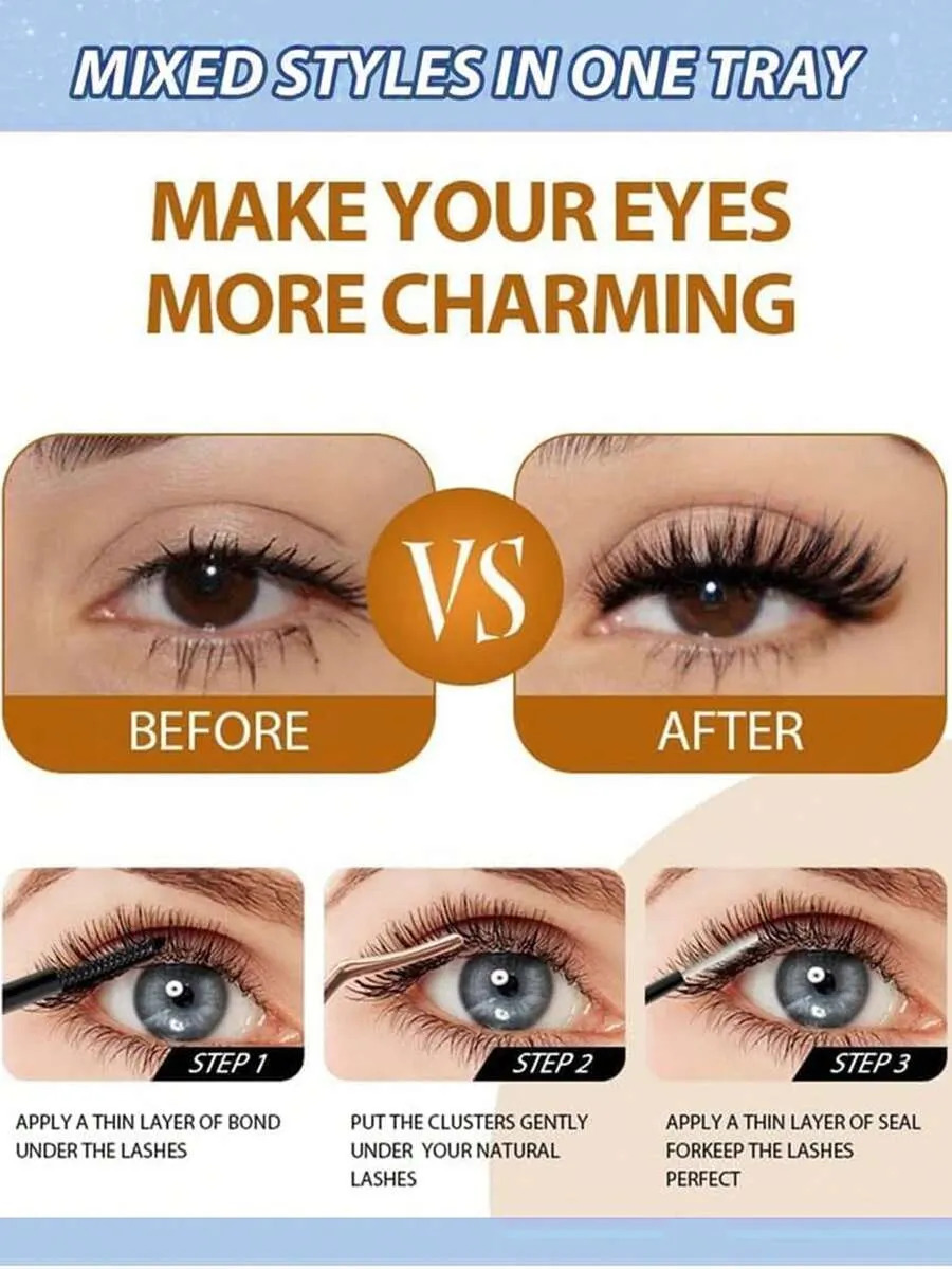 640 قطعة من رموش العين المجمعة - مراجعة Eyelash Extension Volume وسعره