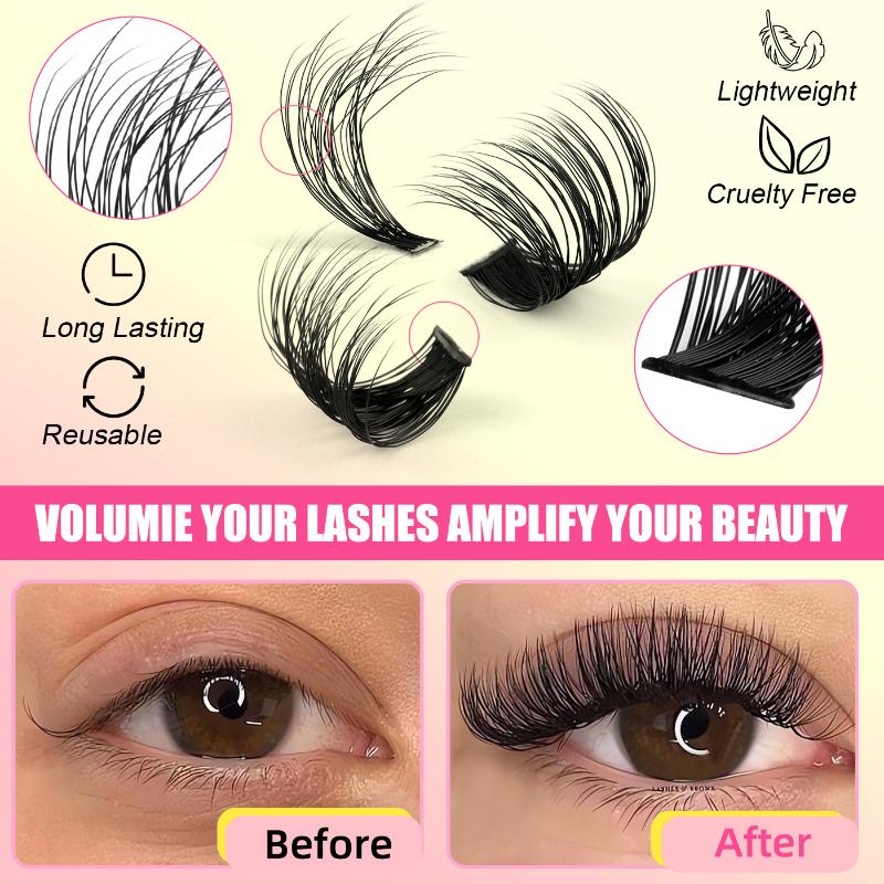 طقم رموش عنقودية، رموش فردية،  - مراجعة Eyelash Extension Volume وسعره