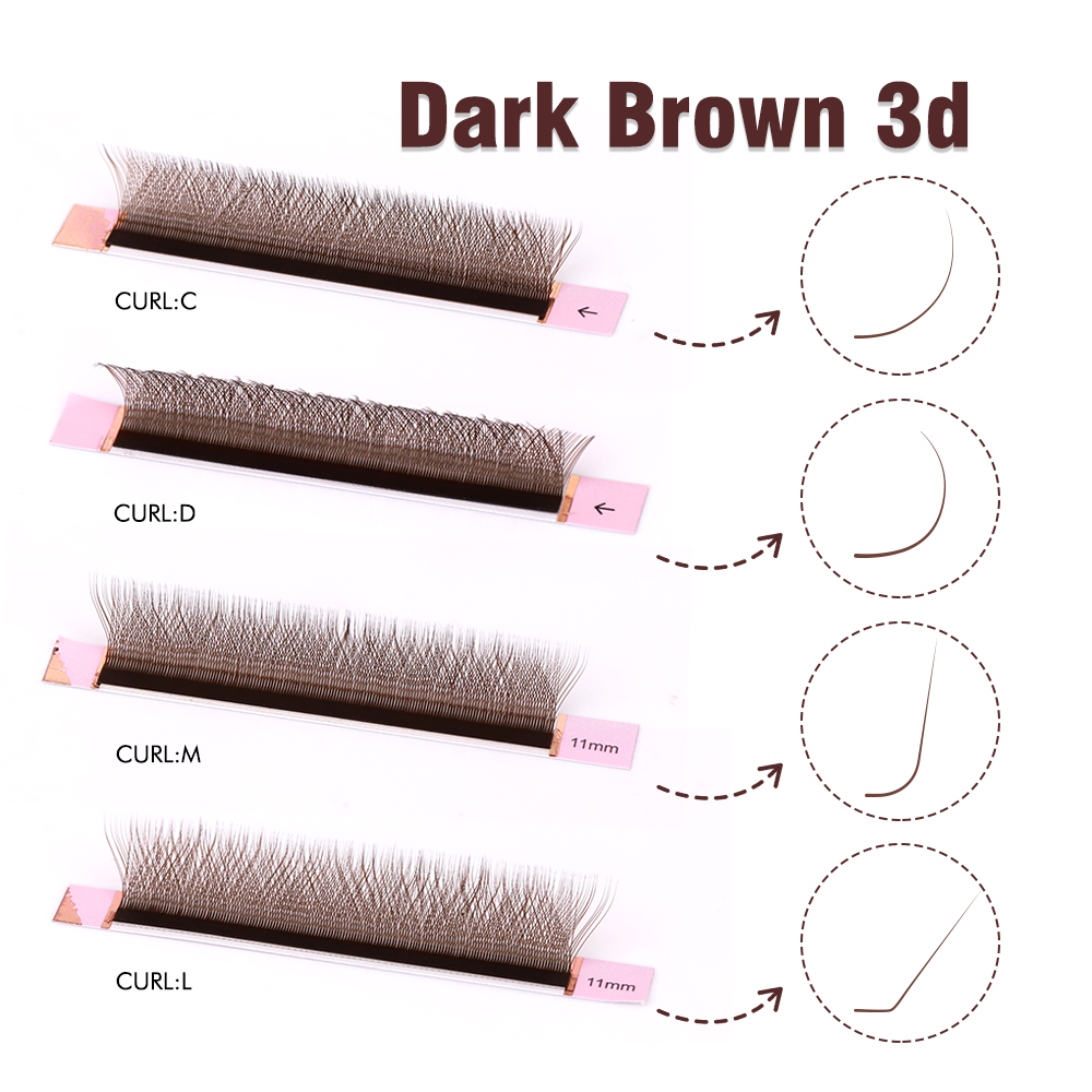 رموش AGUUD L M بنية على شكل W  - مراجعة Eyelash Extension Yy وسعره